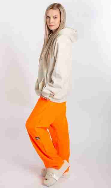 Adult Orange Fleece Pants