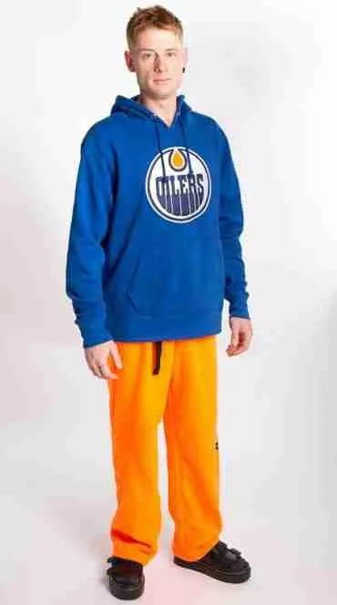 Adult Orange Fleece Pants