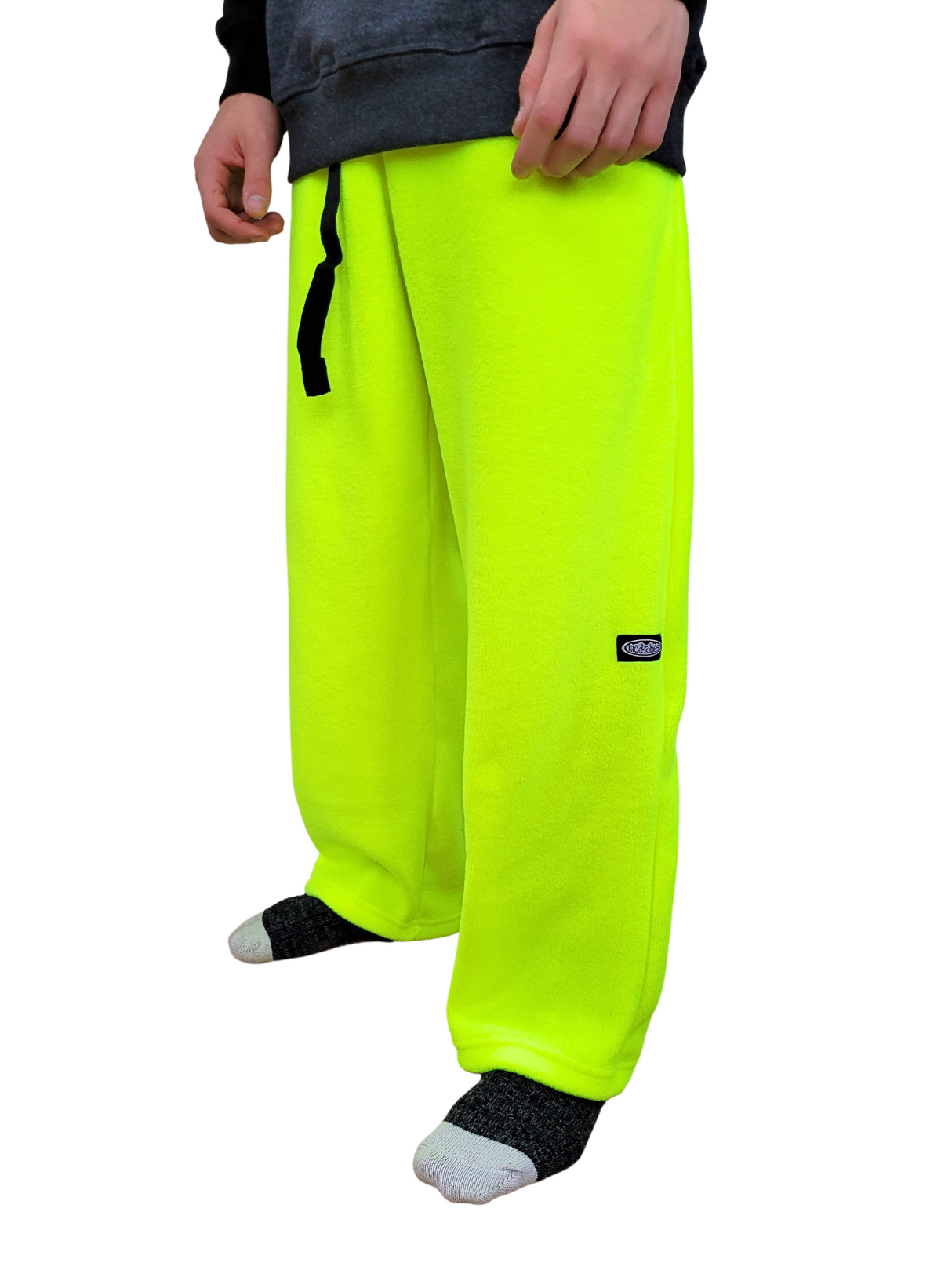 Adult Neon Yellow Fleece Pants