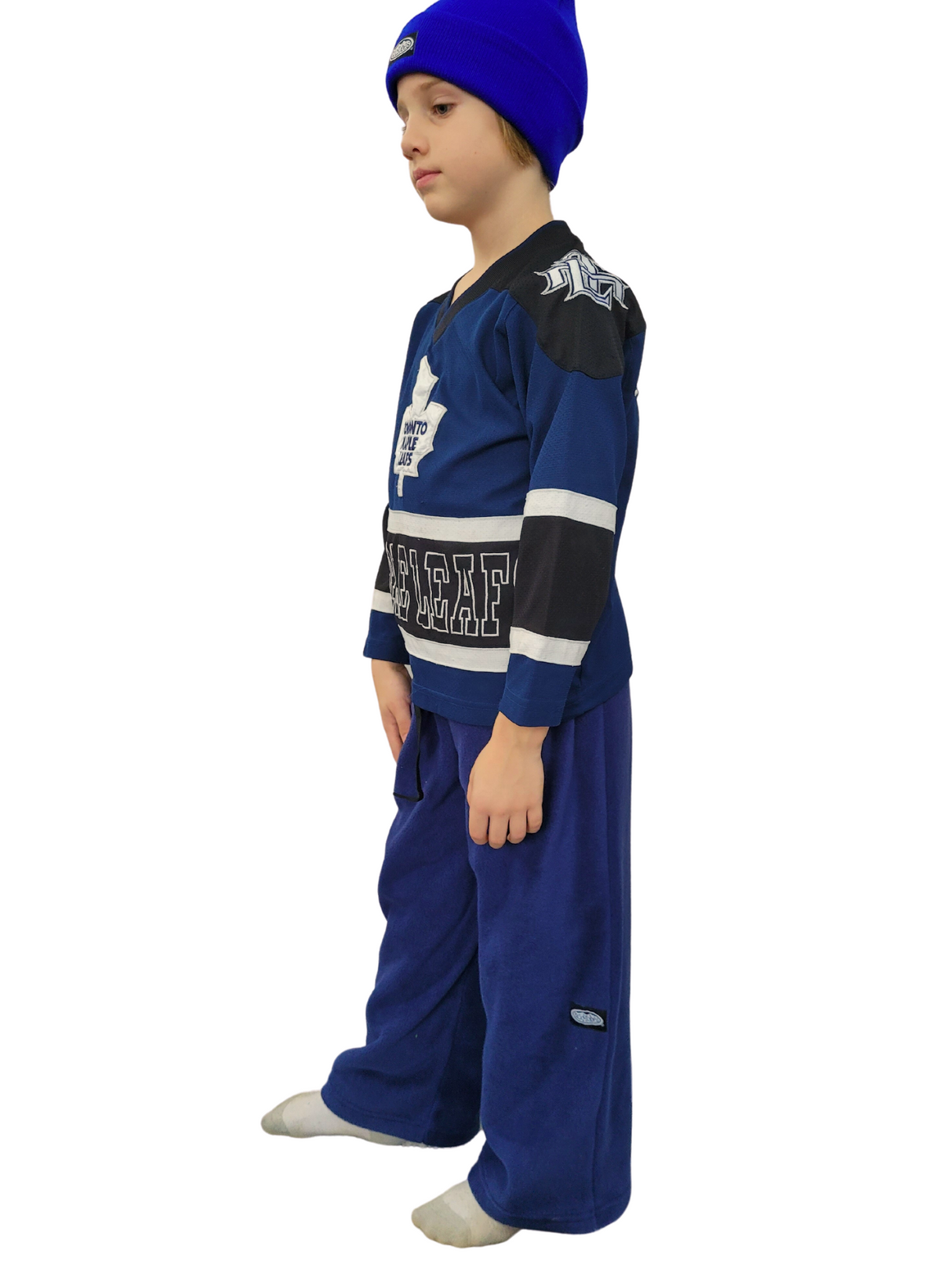 Kids Navy Fleece Pants