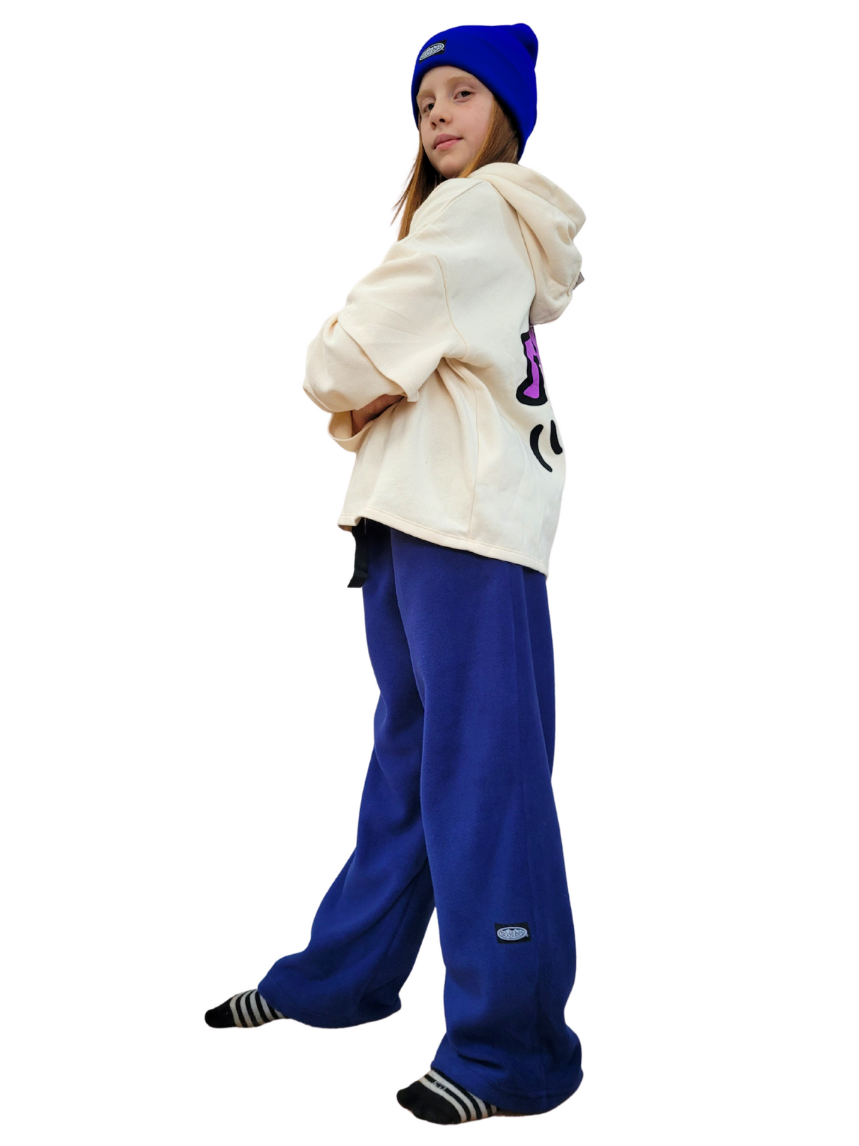 Kids Navy Fleece Pants