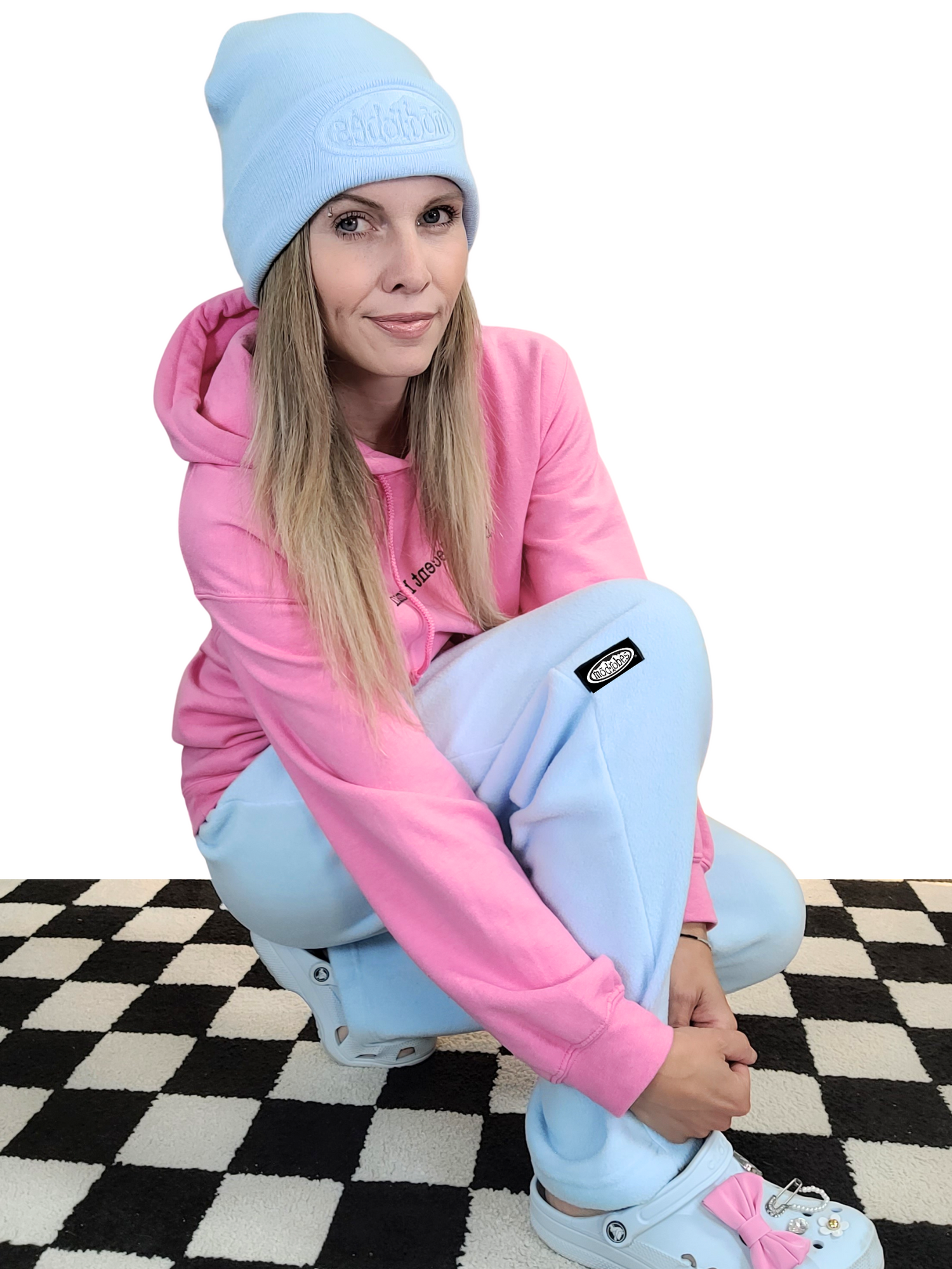 Adult Baby Blue Fleece Pants