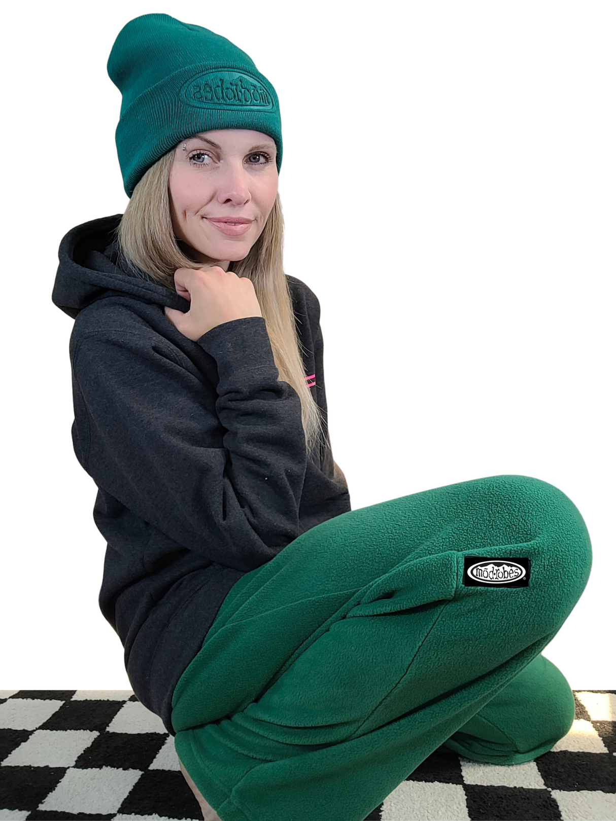 Adult Forest Green Fleece Pants