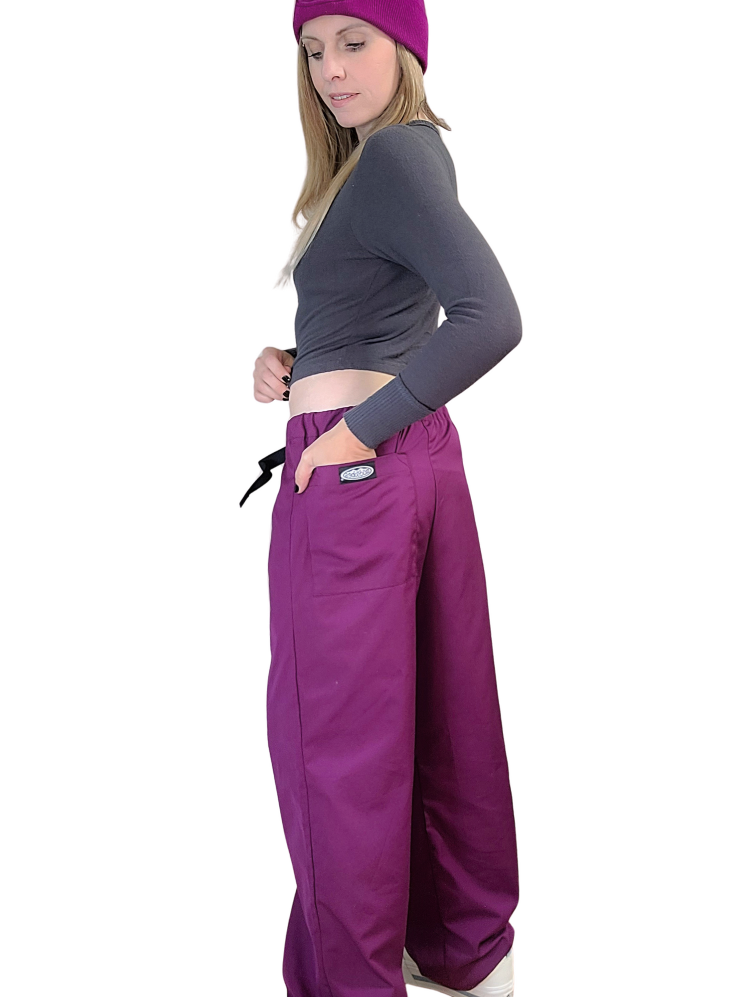 Adult Purple Wideleg Pants