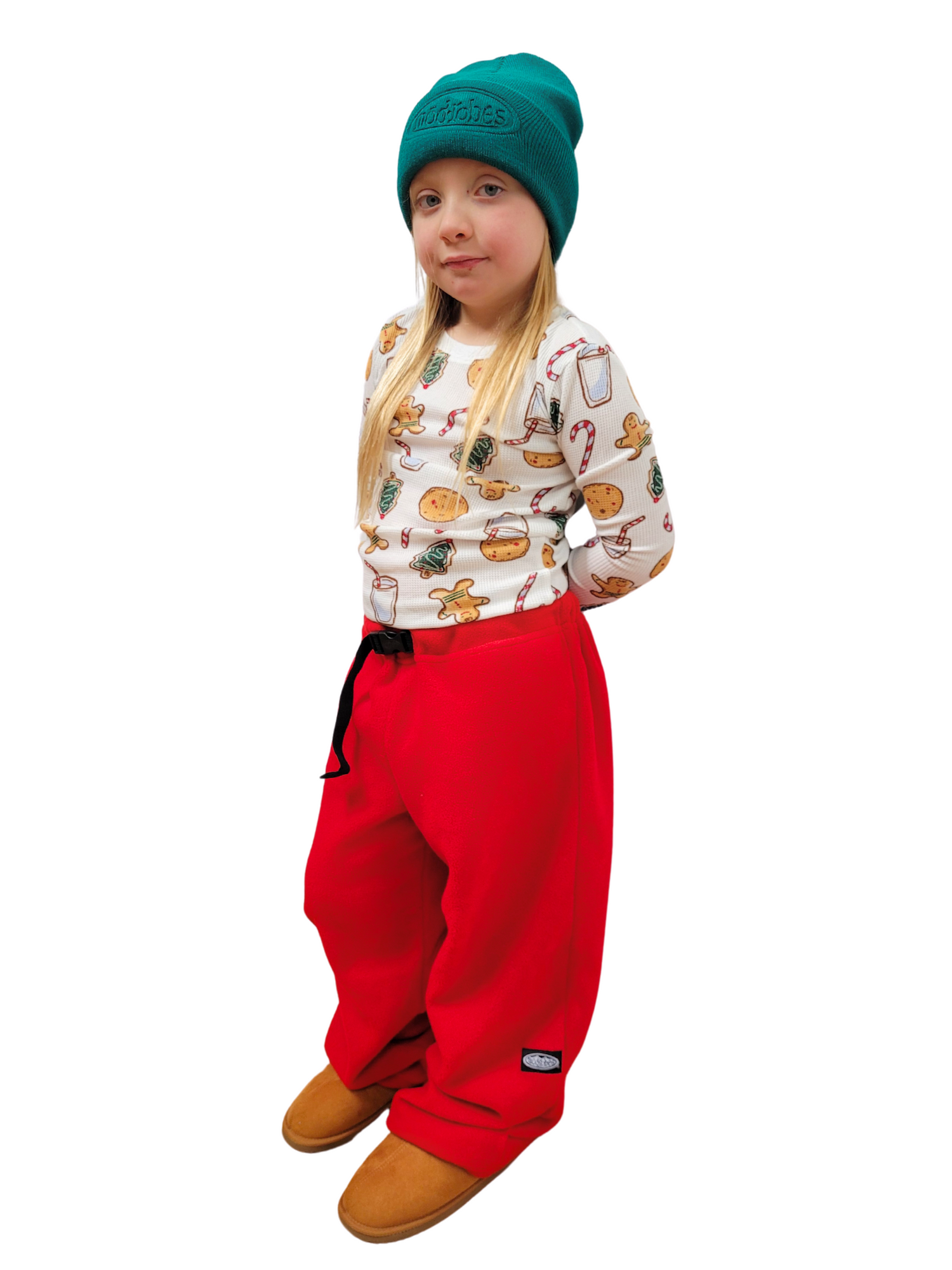 Kids Red Fleece Pants