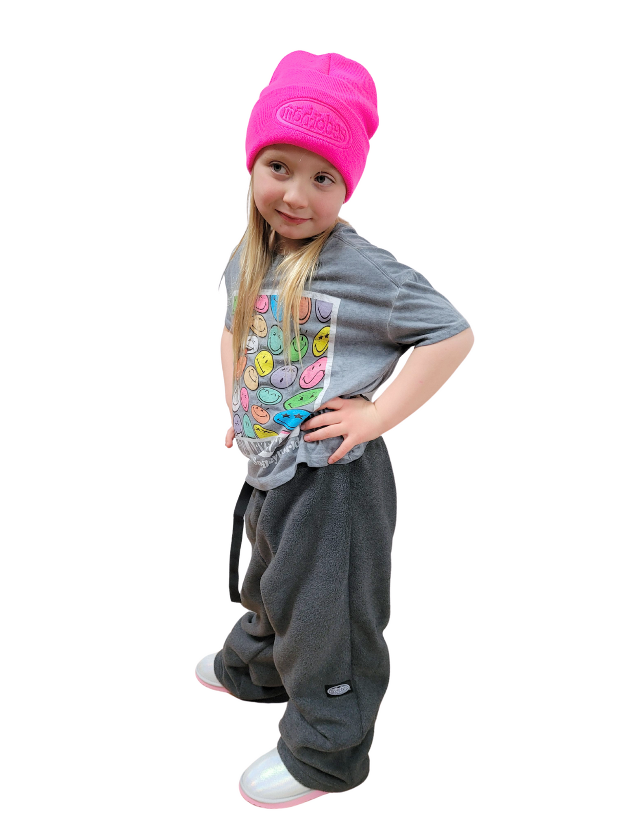 Kids Charcoal Grey Fleece Pants