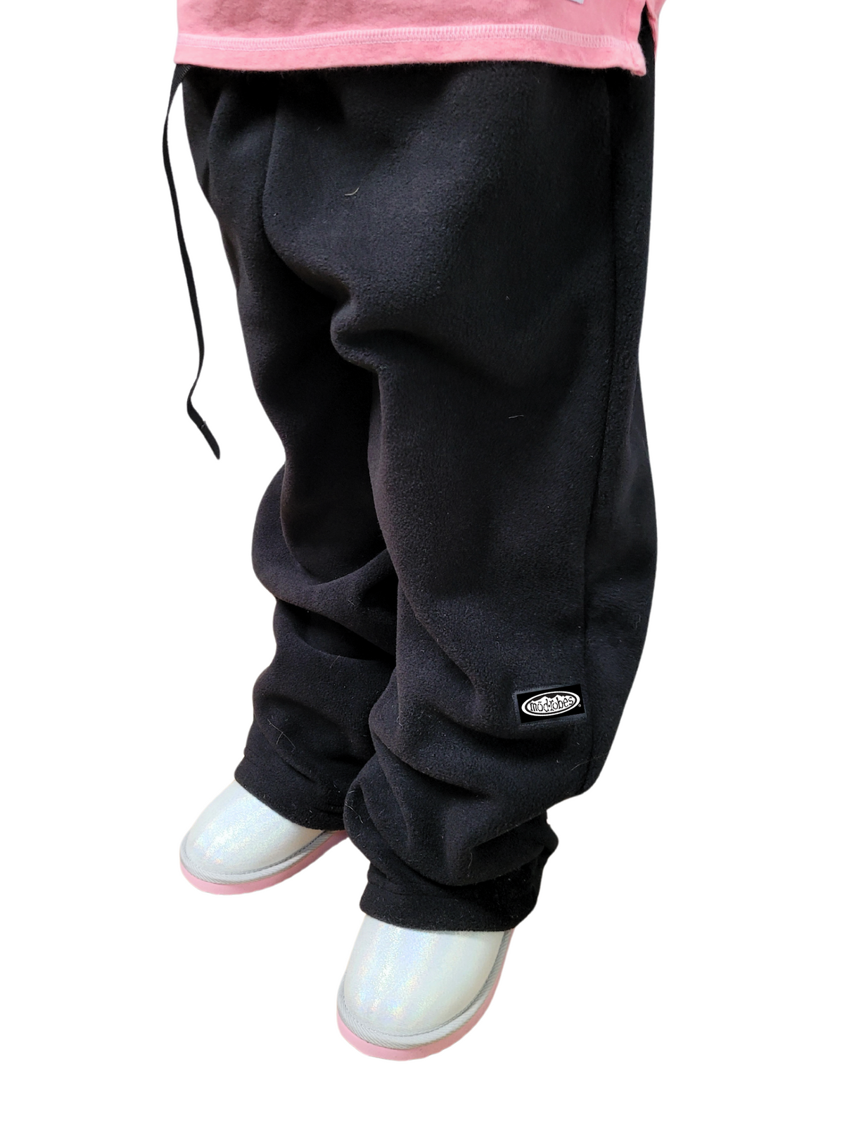 Kids Black Fleece Pants