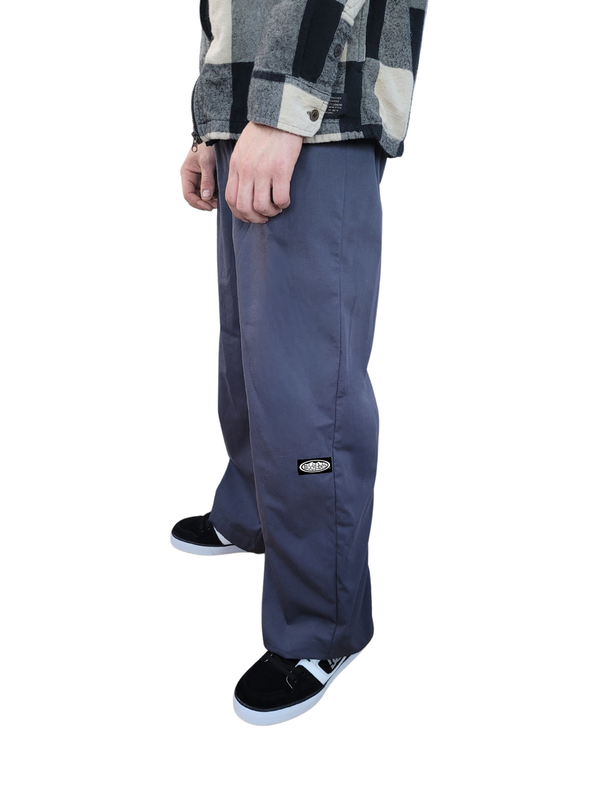 Adult Charcoal Wideleg Pants