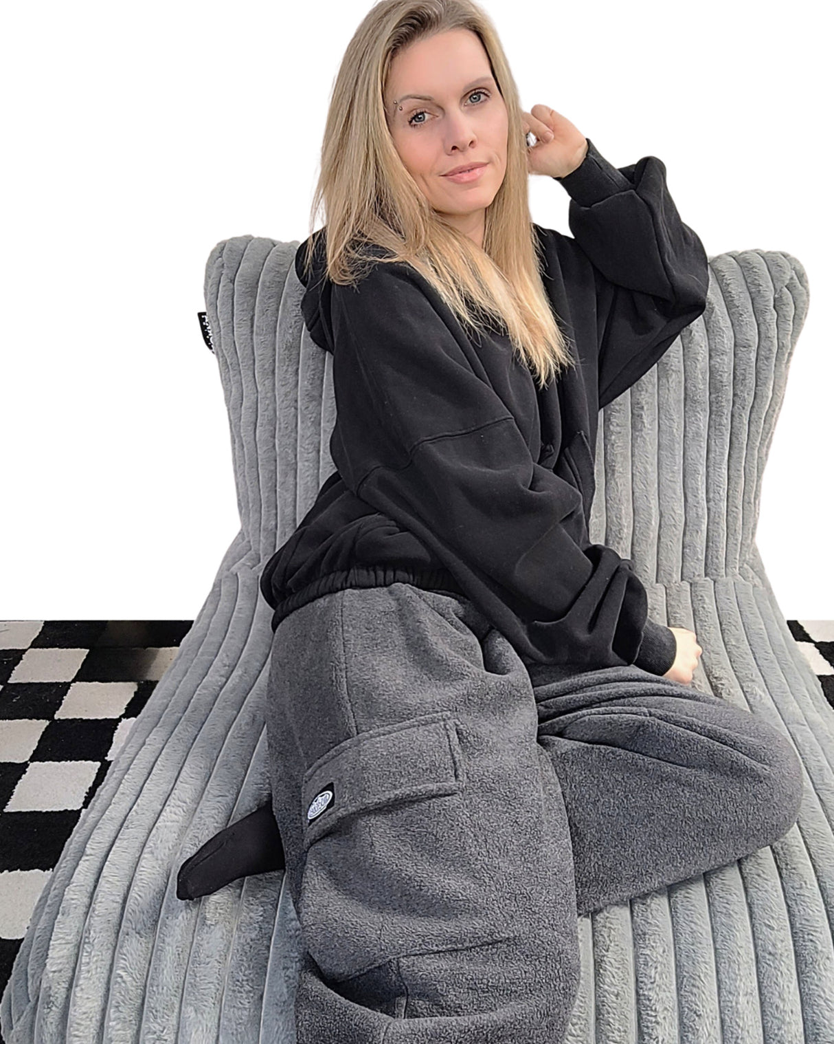 Fleece Cargo Charcoal Grey image 0