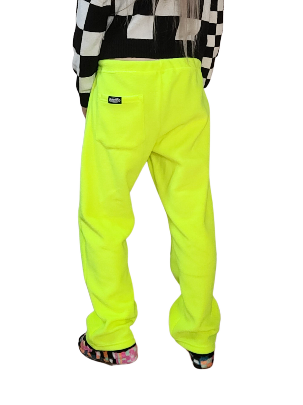 Adult Neon Yellow Fleece Pants