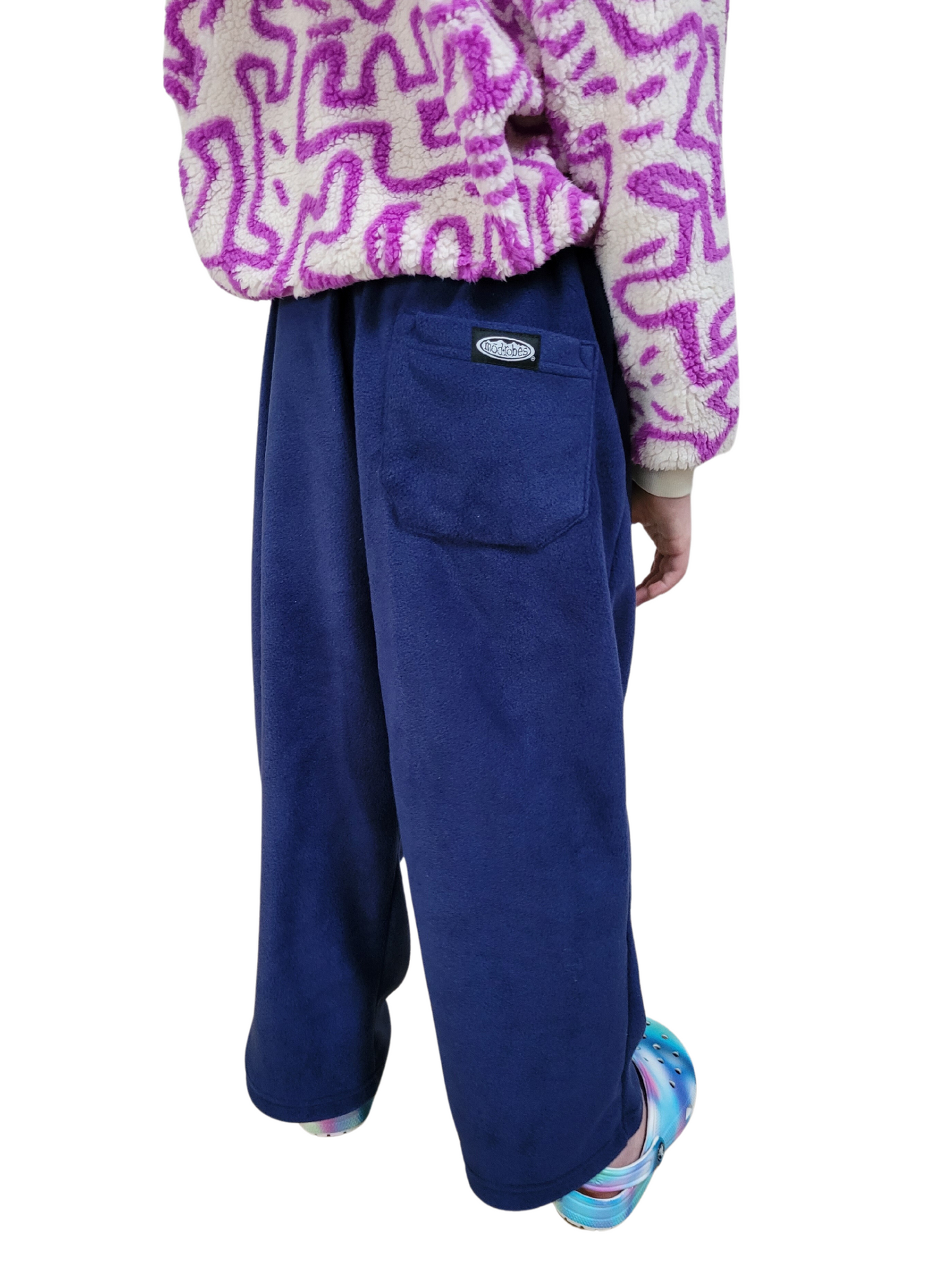 Kids Navy Fleece Pants