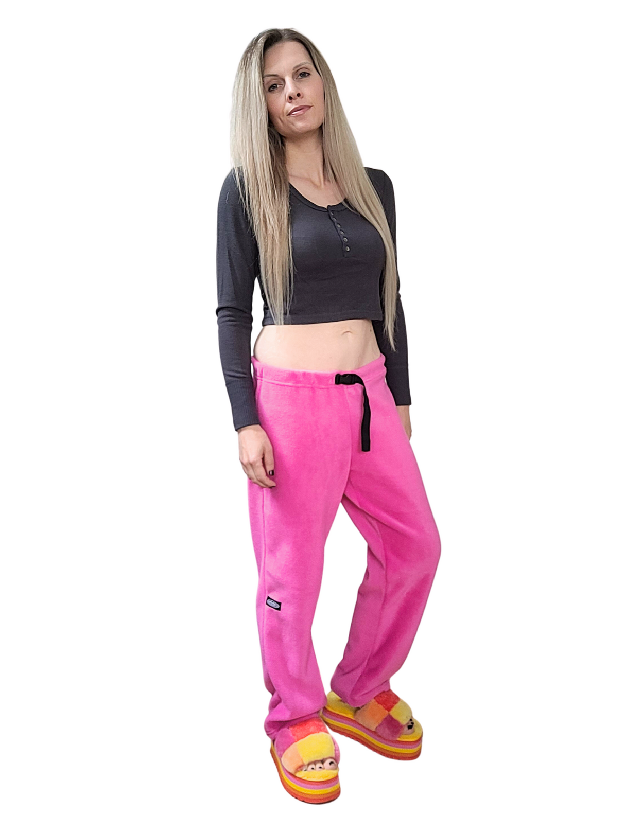 Adult Pink Fleece Pants