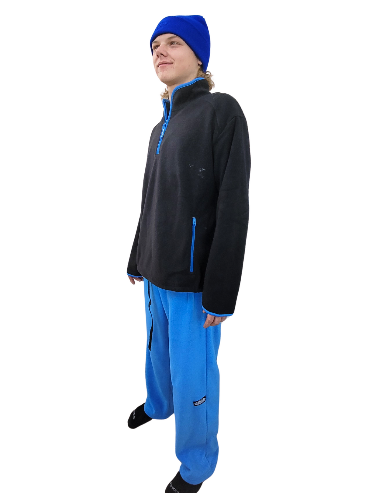 Adult Azure Blue Fleece Pants