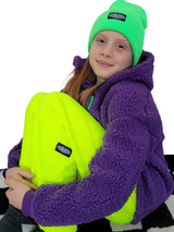 Kids Neon Yellow Fleece Pants