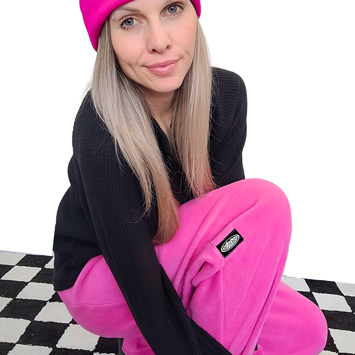 Adult Pink Fleece Pants | Modrobes Canada