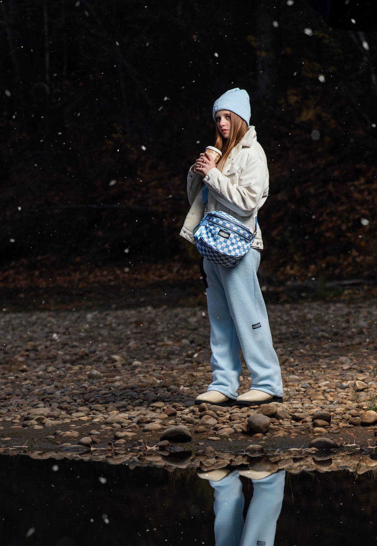 Adult Baby Blue Fleece Pants