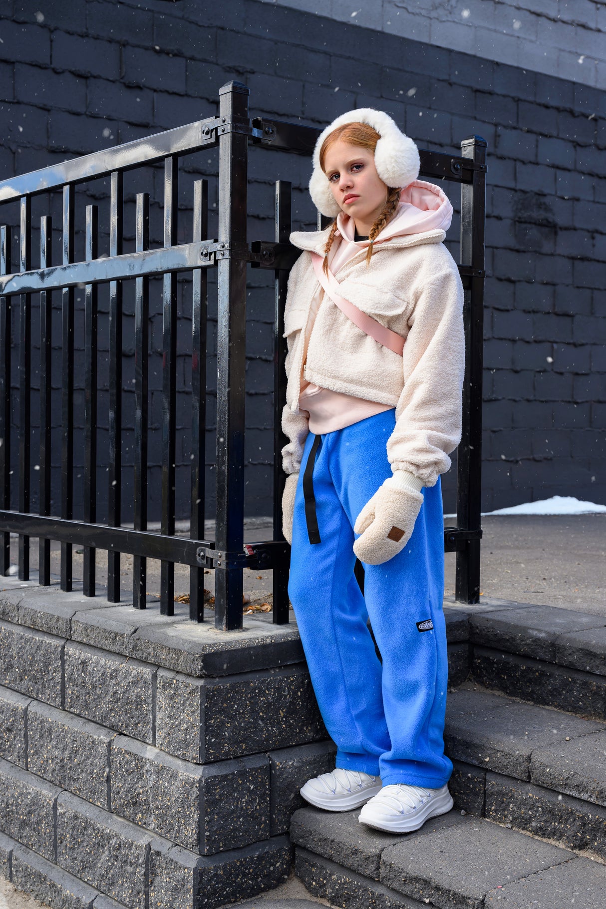 Adult Azure Blue Fleece Pants