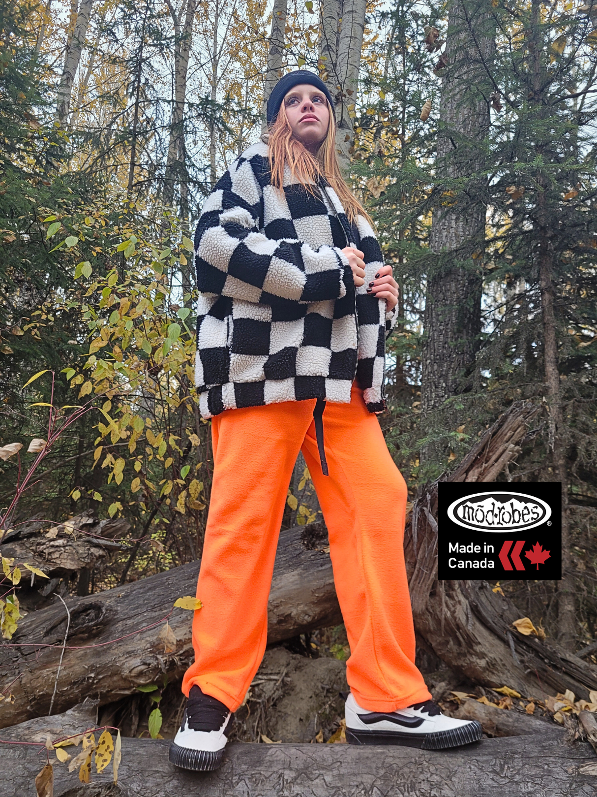 Adult Orange Fleece Pants