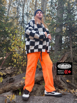 Adult Orange Fleece Pants