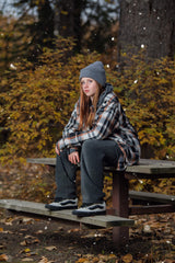 Adult Charcoal Grey Cargo Fleece Pants