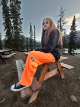 Adult Orange Fleece Pants