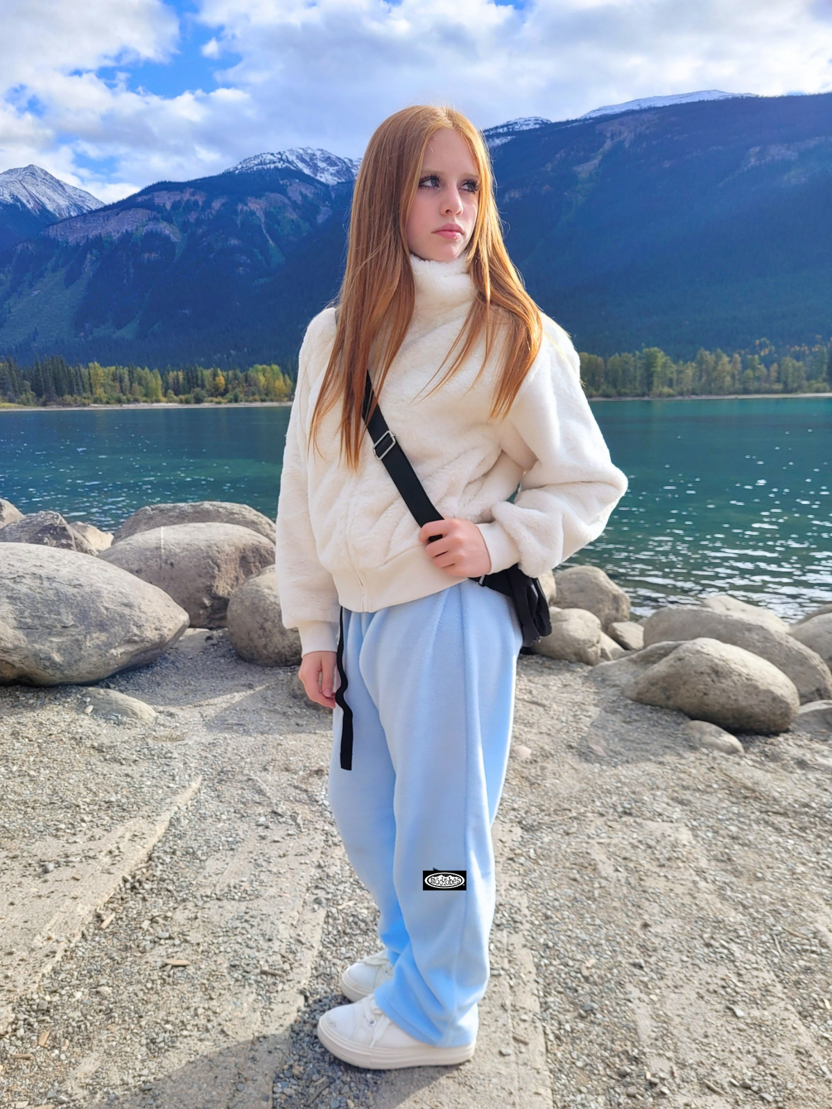 Adult Baby Blue Fleece Pants